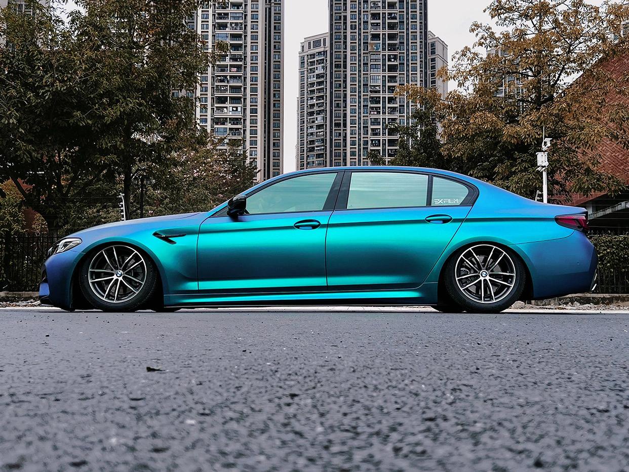 宝马ekfilm改色膜孔雀绿,轻奢知性优雅的高级色调_搜狐汽车_搜狐网