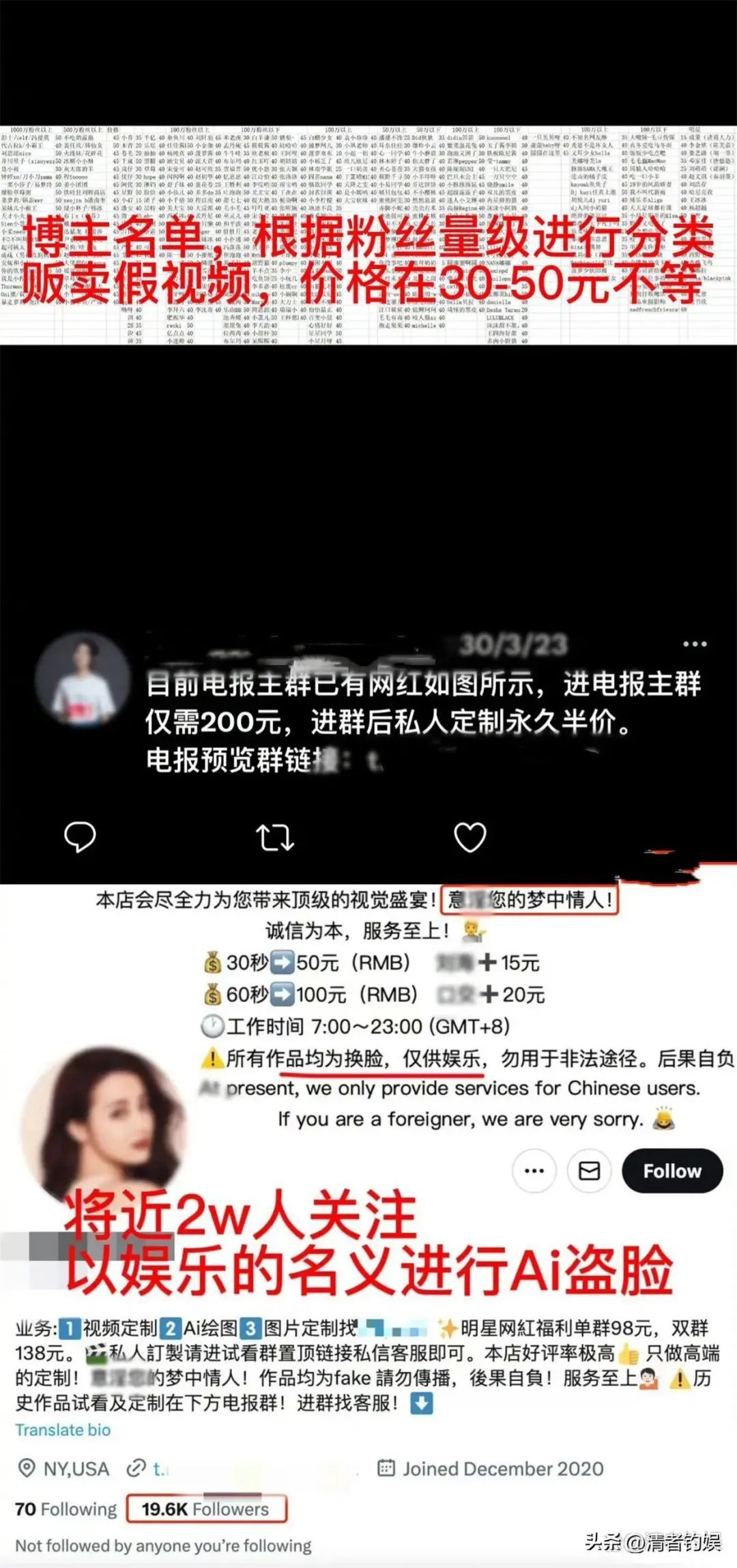 网红赖赖被AI换脸造黄谣,20多美元就可看半年色情视频