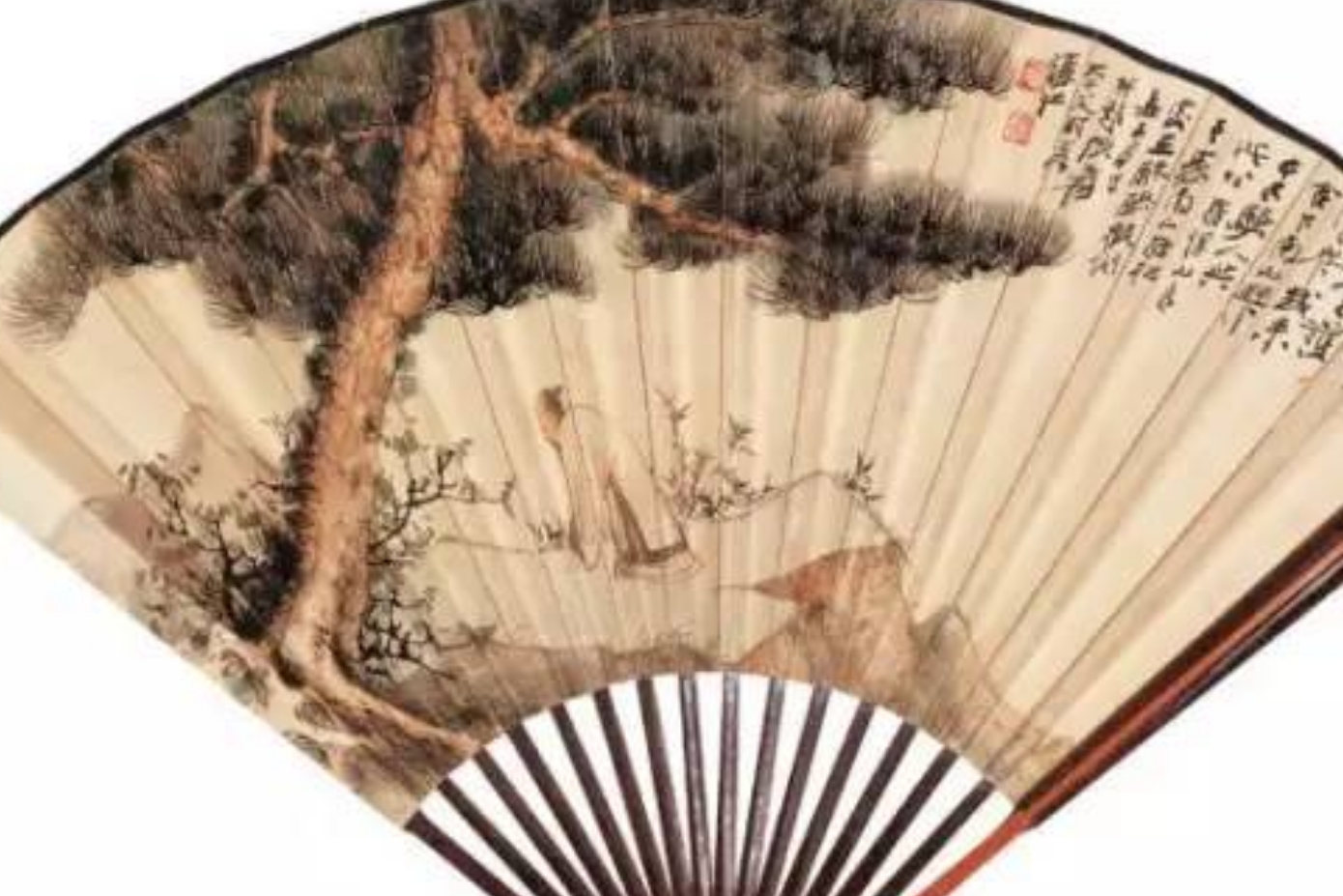 2023张大千的精美扇面,让你清凉一夏_唐伯虎_周臣_石涛