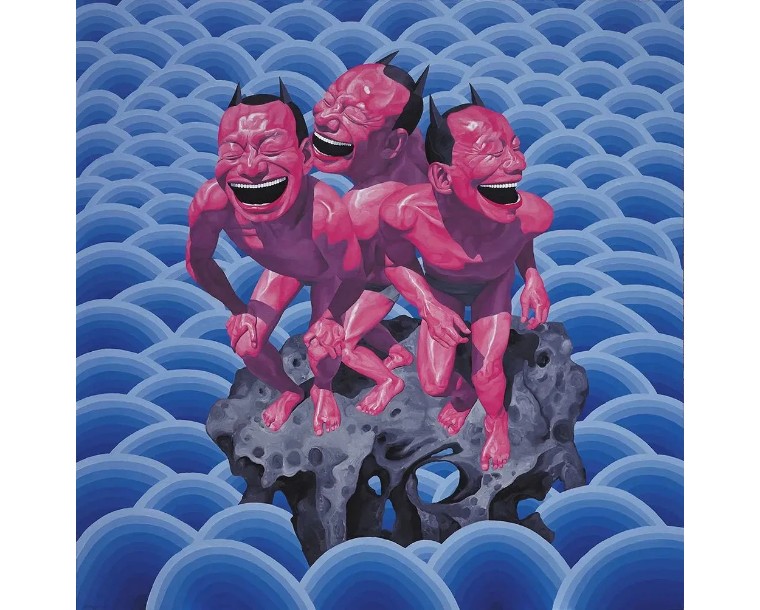 艺术鉴赏 | 岳敏君的笑脸人_油画_cm_布面