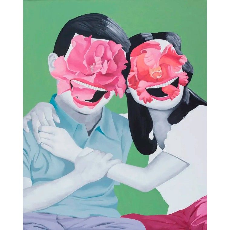 艺术鉴赏 | 岳敏君的笑脸人_油画_cm_布面