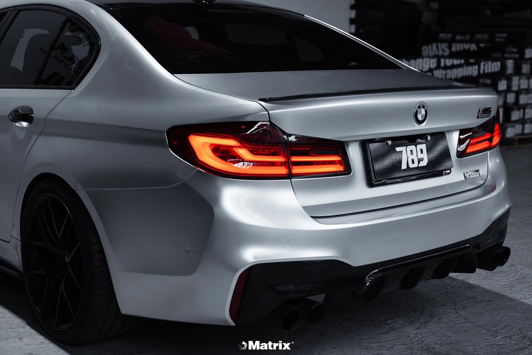 宝马m5c-matrix矩阵改色膜电光金属银,冷冷的科技感_搜狐汽车_搜狐网