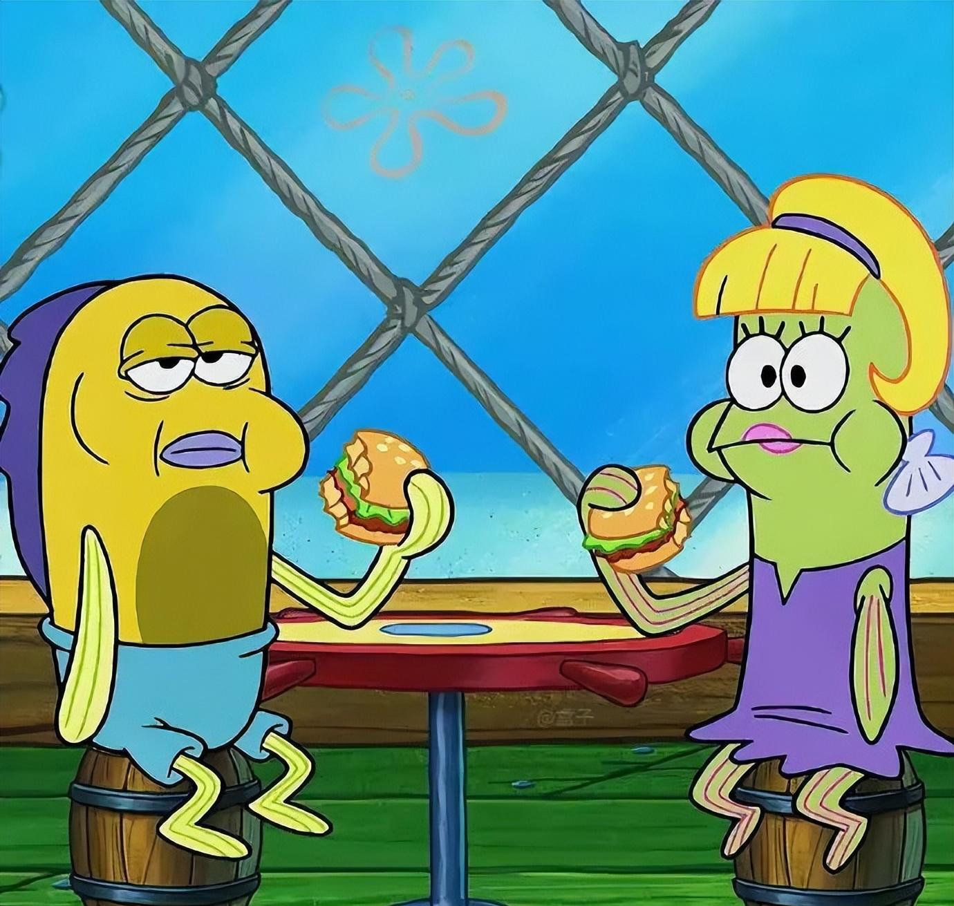 海绵宝宝里有条鱼每次都和不同的约会对象吃饭11@我与老公的日常狗狗