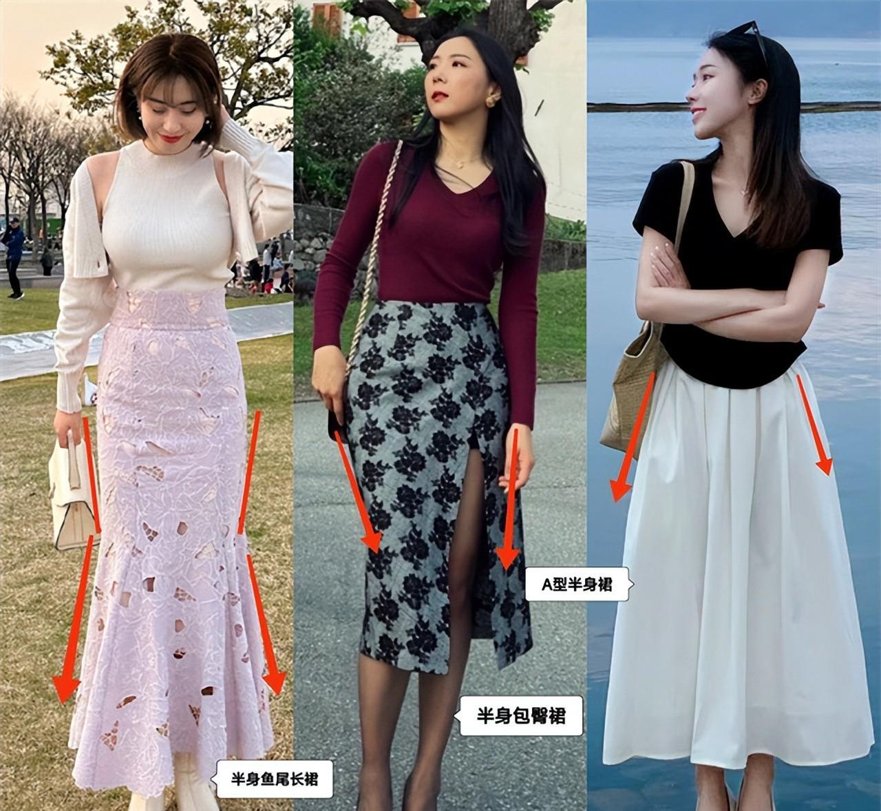 了,今年流行高腰的"半身裙",小个子穿既优雅又显高_裙子_身材_气质
