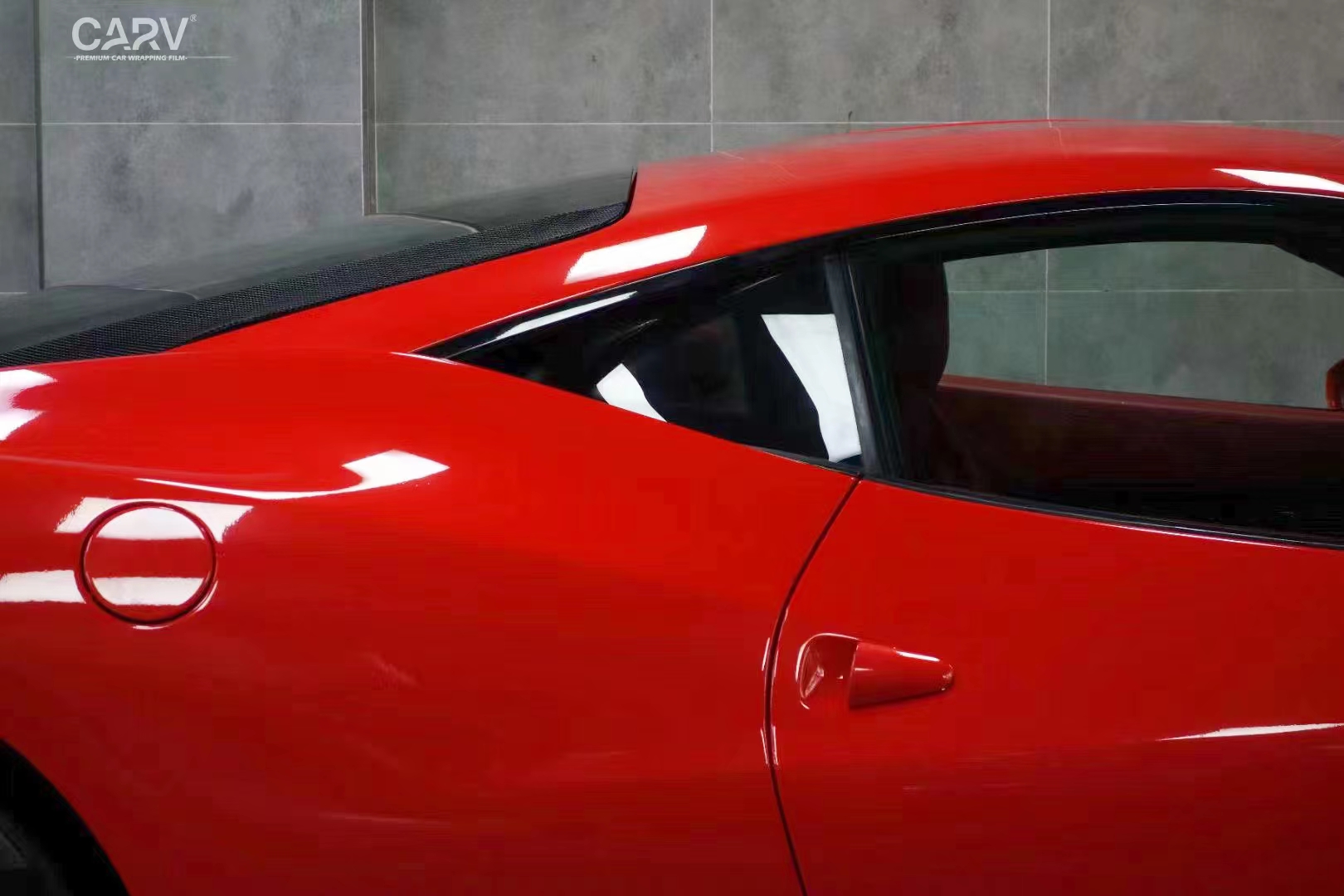 法拉利458卡孚carv改色膜白金法拉利红,像是贵族的红色_搜狐汽车_搜狐