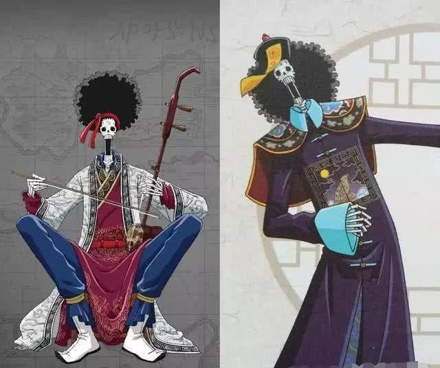 海贼王中国风草帽海贼团路飞黄袍加身加冕五皇,索隆化身关云长_娜美