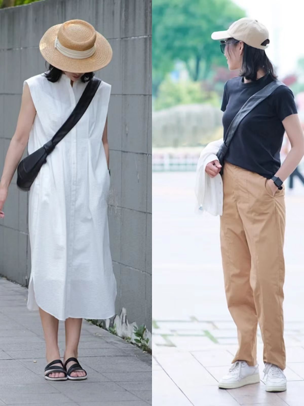 40岁女人穿搭示范,清爽时尚又优雅气质,简单的搭配照着穿就很美_女性