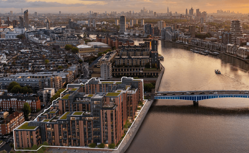 伦敦西二区 hurlingham waterfront 豪华公寓,一线河景,595,000英镑起