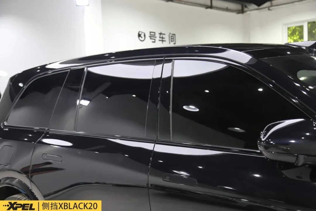 理想l9济南欧瑟全车装贴oviio隐形车衣 xblack黑武士窗膜 全车黑化