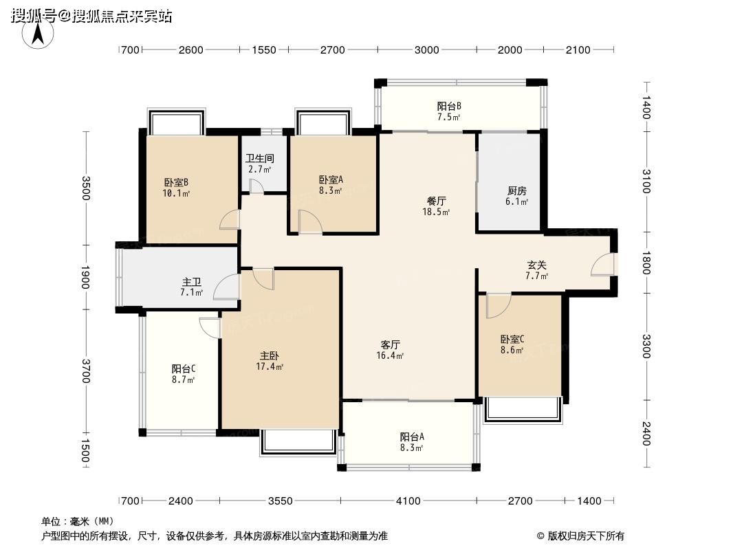 惠州天翔湖沁庭户型图图片