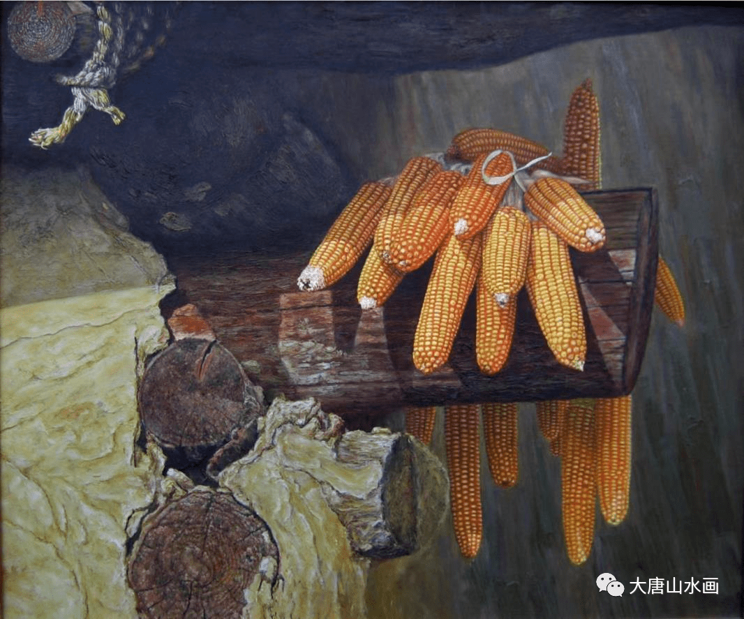 王贺永 号称"玉米王"_油画_生活_庄稼