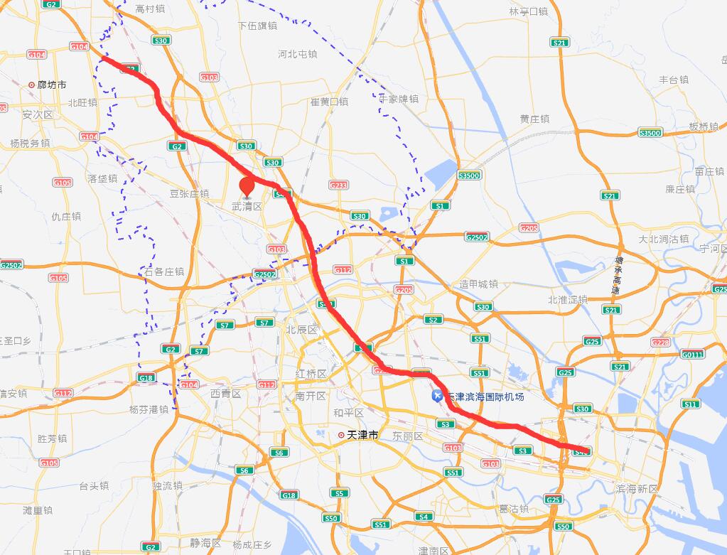 对此,天津正在积极规划改扩建京津塘高速公路天津段线路长约96