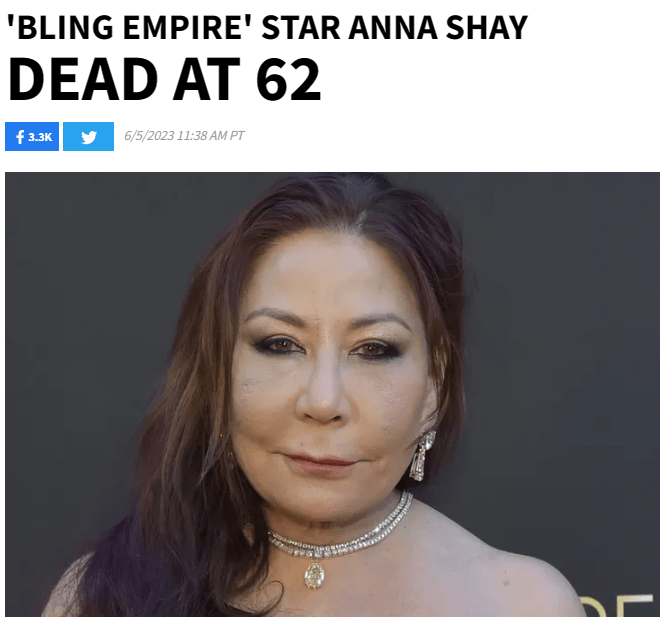 62岁美国女星中风猝逝留下42亿遗产,曾上真人秀炫富