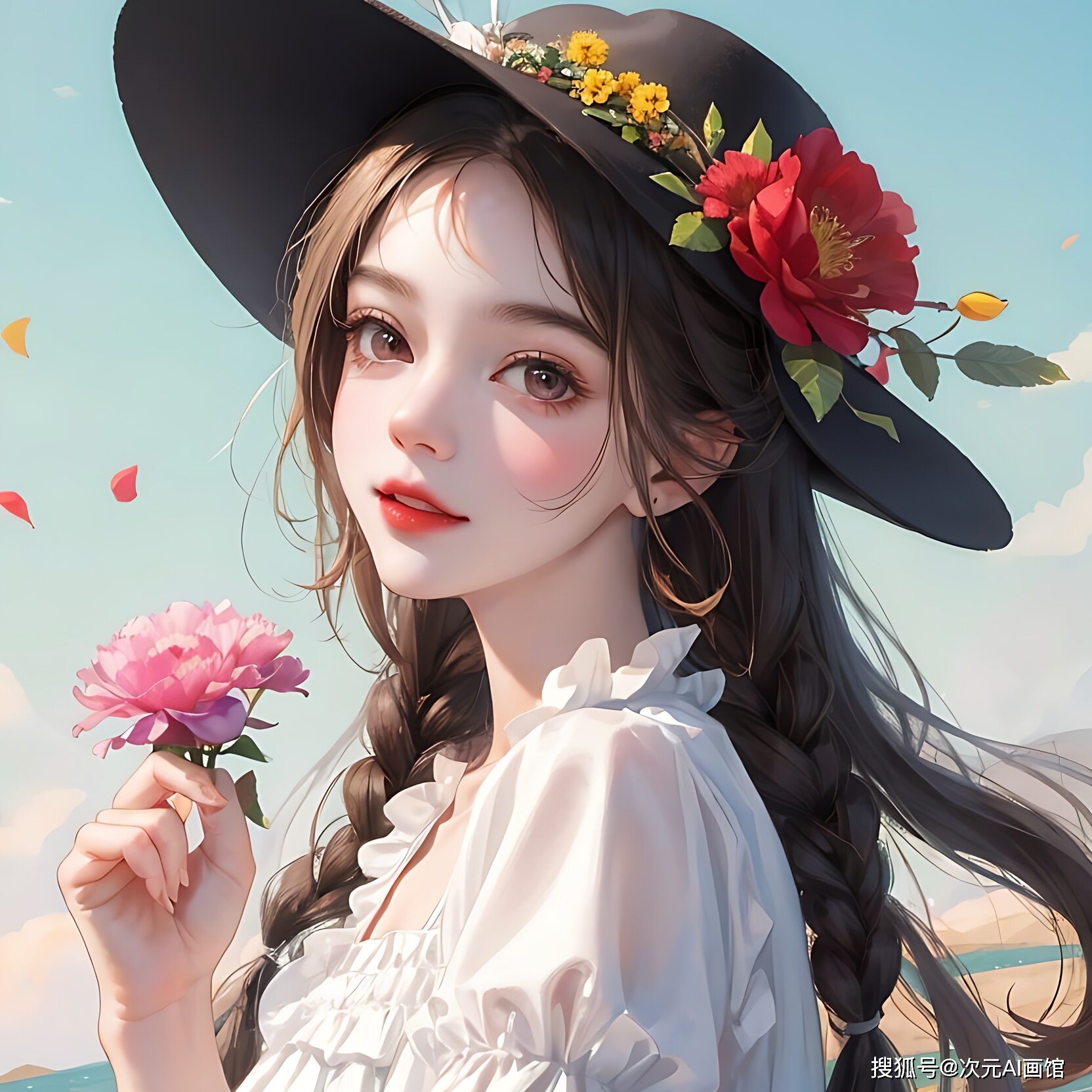 清甜美少女头像ai绘画测试:小狸猫,模型:人物模型(基础),风格:# 淡妆