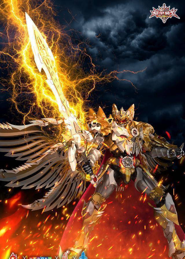 铠甲勇士帝皇侠究极进化cg渲染图公开进化过度的王者终极铠甲_合金