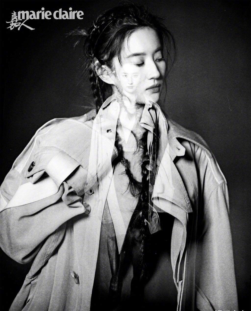 刘亦菲《嘉人》四月刊封面大片,突破风格尝试紫色鱼骨辫,又酷又美