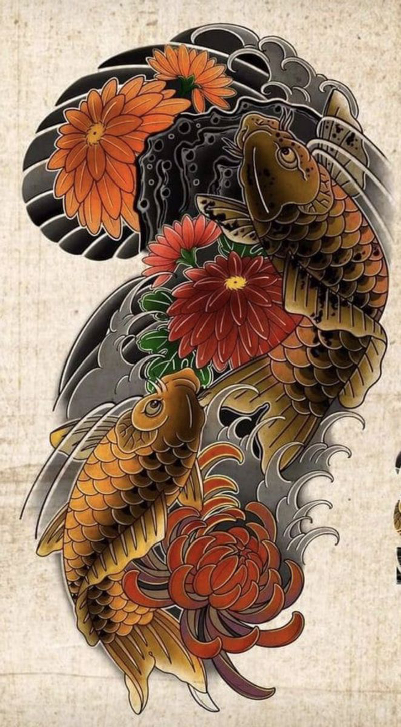 萦绕花纹 绽放个性 22张花臂手稿及纹身图案_世界_色彩_花朵