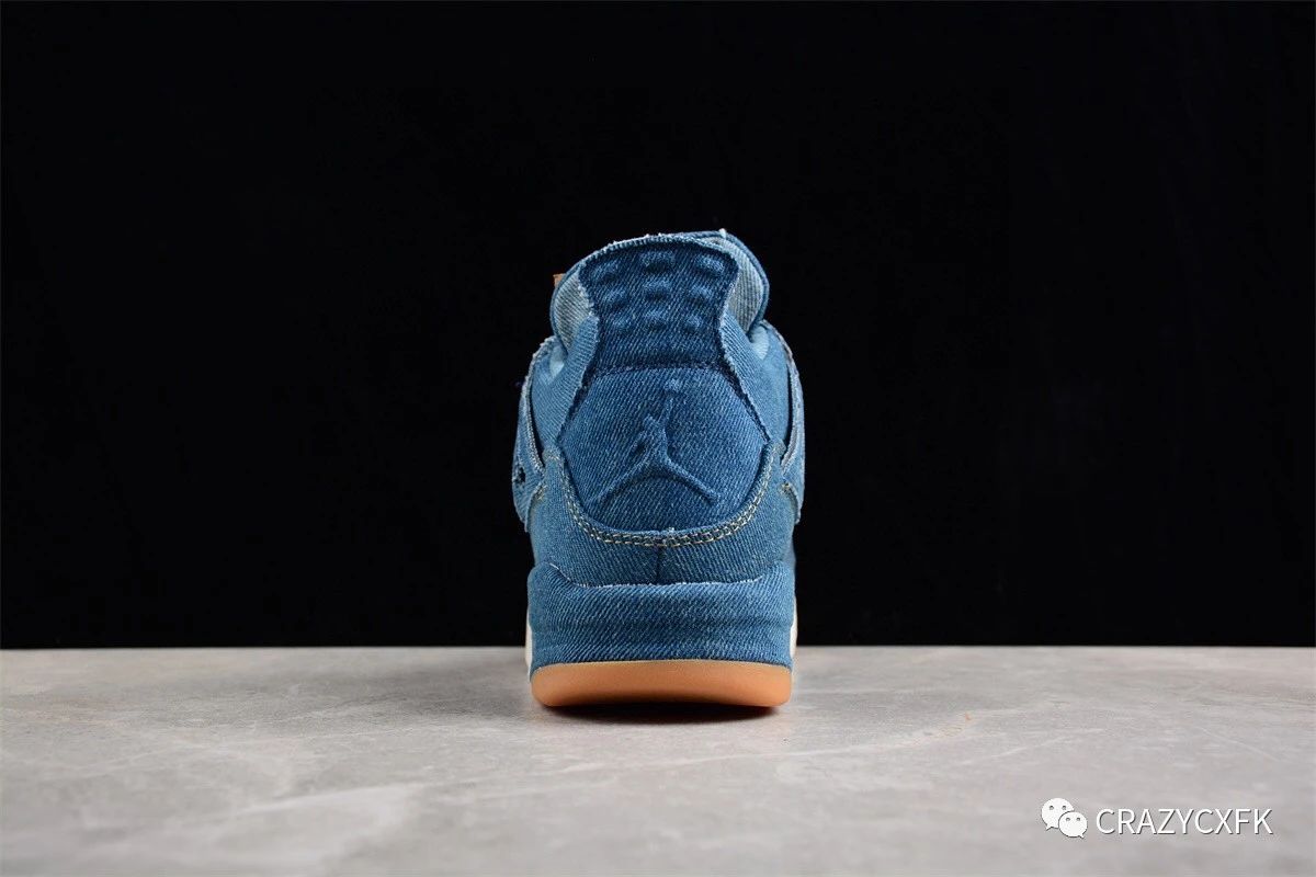 乔丹levis x air jordan 4 denim aj4 李维斯联名牛仔蓝球鞋_黄车线
