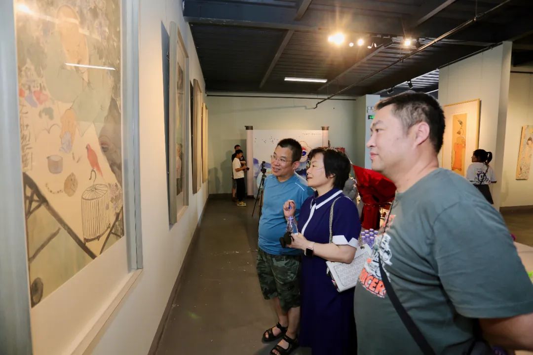 追踪溯源——李旺水墨作品展现场柴博森,阚传好在现场