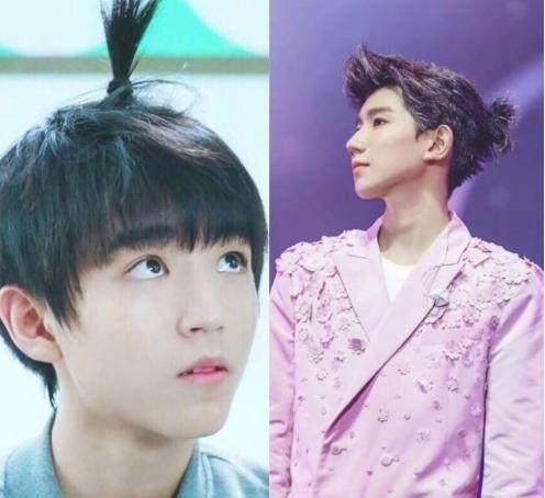 当王源,王俊凯,易烊千玺梳起小啾啾,却是三种不同画风.