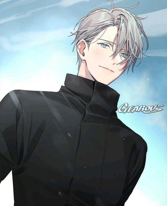 《冰上的尤里》银发少年维克托,连嘴型都是爱心型,简直太可爱了_滑冰