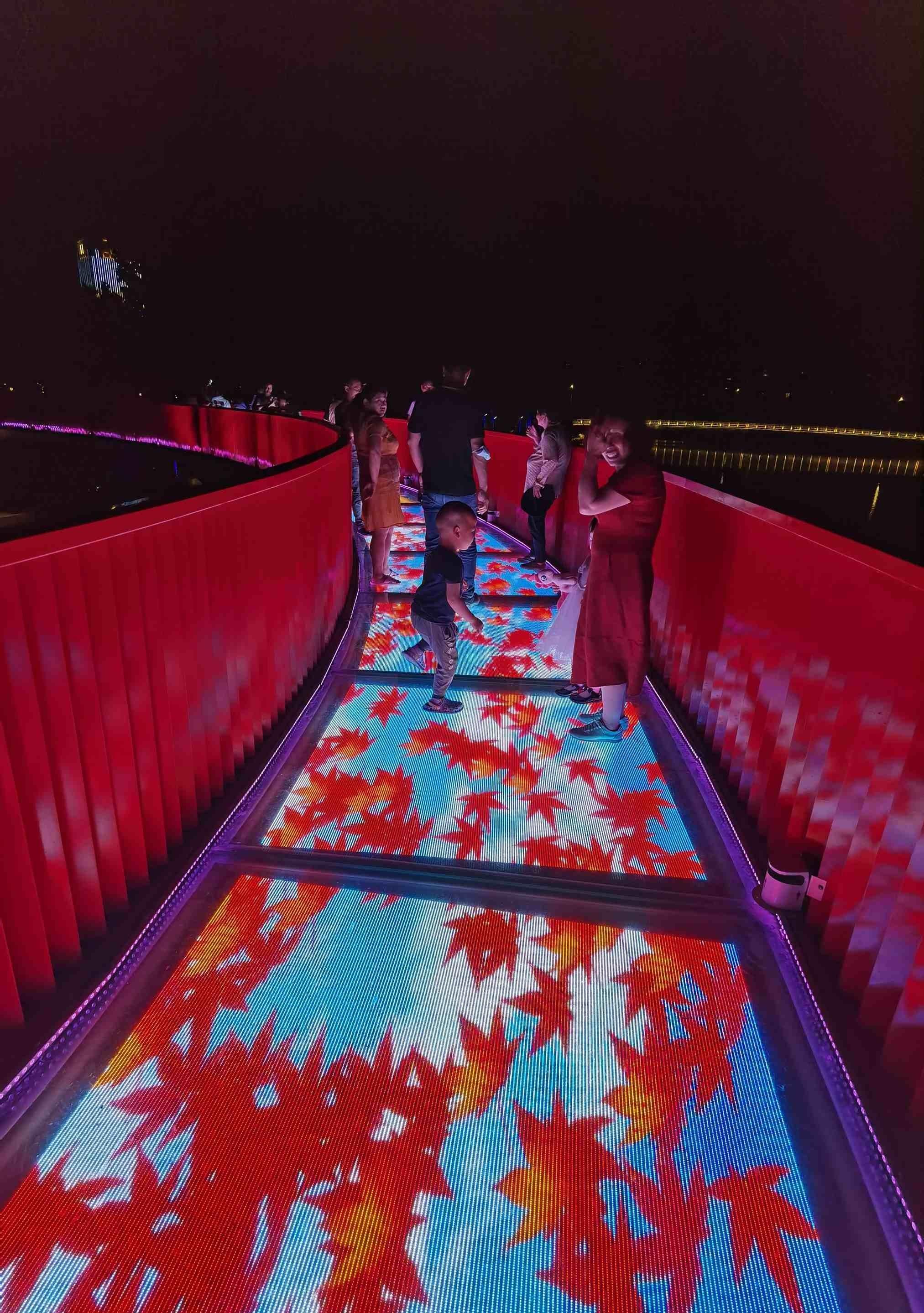 兴化:昭阳湖公园-"城市绿肺" 夜晚令人流连忘返的亮化景观_玻璃_游客