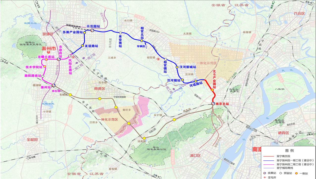 滁宁城际 汊河 改线图片