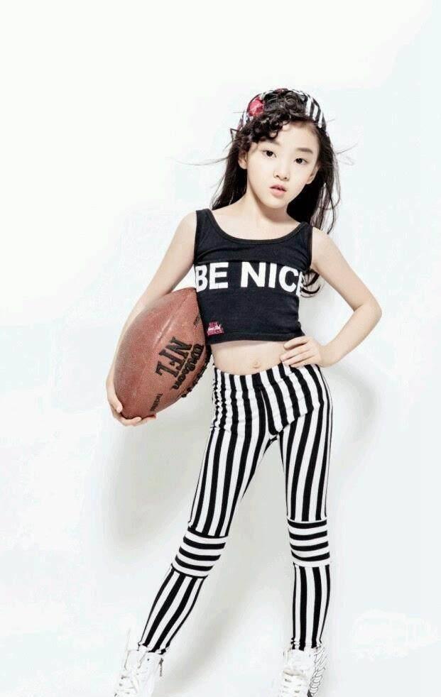 湖南卫视力捧童星"陶奕希",11岁的大长腿,韩国范儿十足_韩国女团_街舞