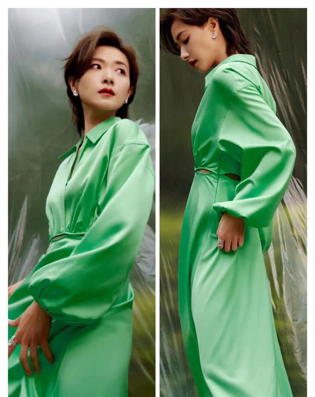 李沁和万茜的裙装,灯笼袖造型,夸张中还有一些浪漫优雅_时尚_裙子