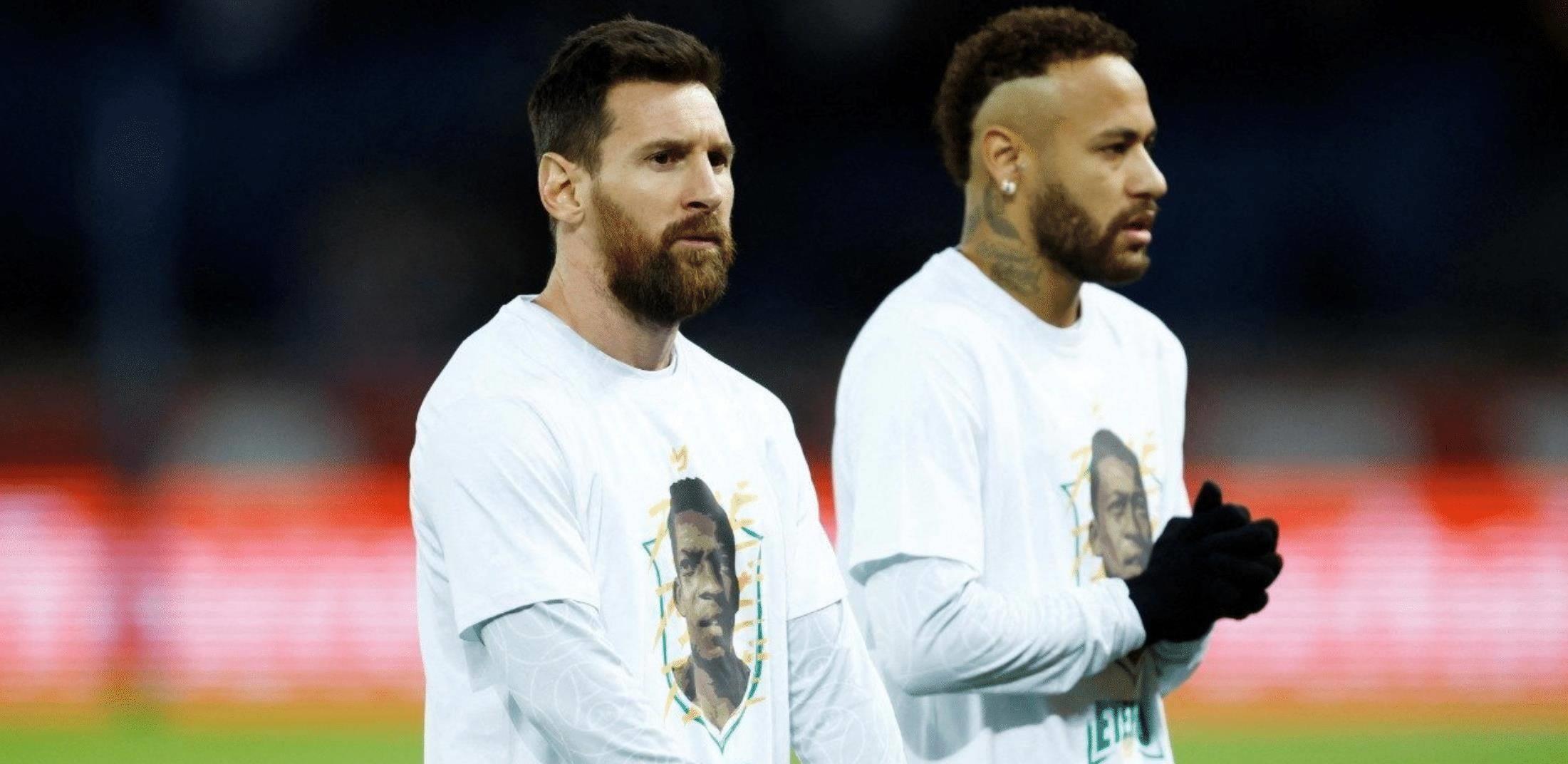 巴黎拒绝为梅西夺冠举行致敬仪式, 梅西破门指天纪念球王贝利_饭