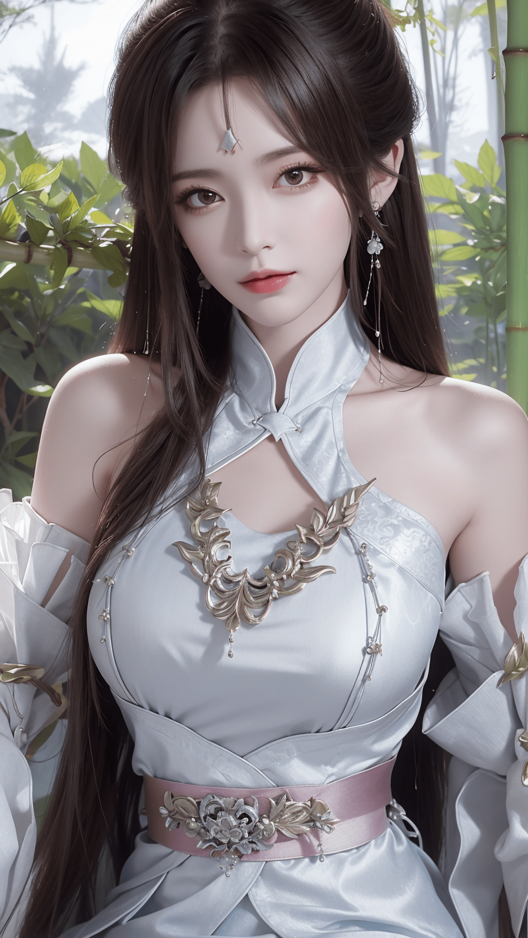 完美世界cos:月婵仙子美如画,冰肌玉骨灵气逼人,秀发乌黑美丽绝伦