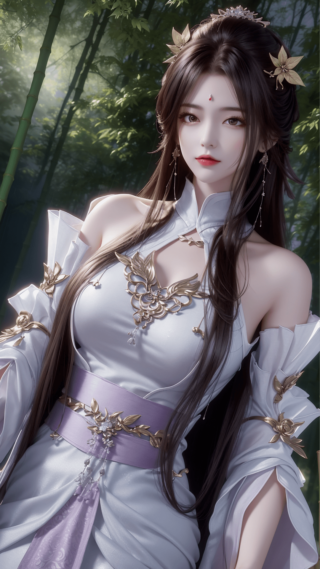 完美世界cos:月婵仙子美如画,冰肌玉骨灵气逼人,秀发乌黑美丽绝伦