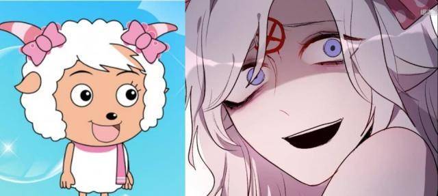 喜羊羊与灰太狼变成"黑暗风拟人化",美羊羊惊悚,红太狼惊艳!