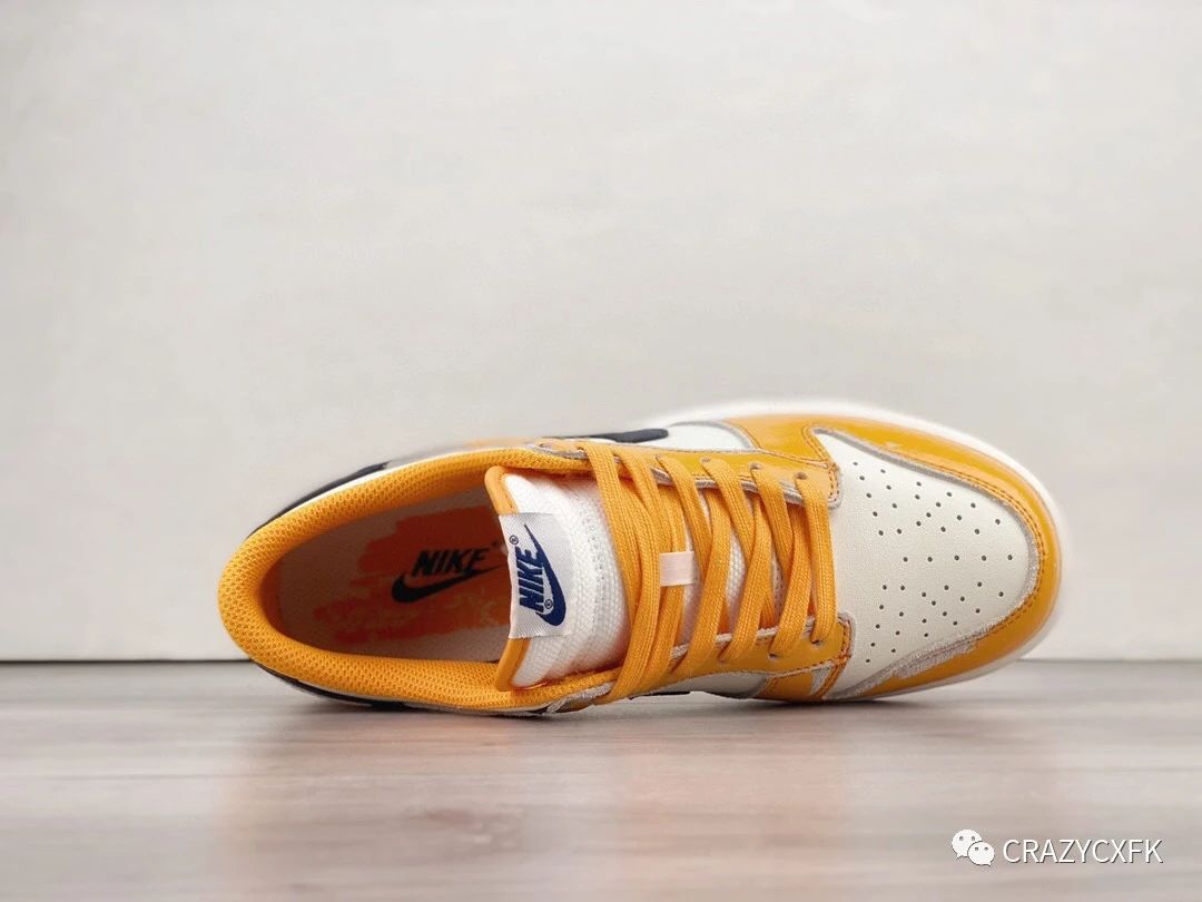 耐克nike dunk low wear and tear 橙白剐蹭复古低帮运动鞋_橙色_白色