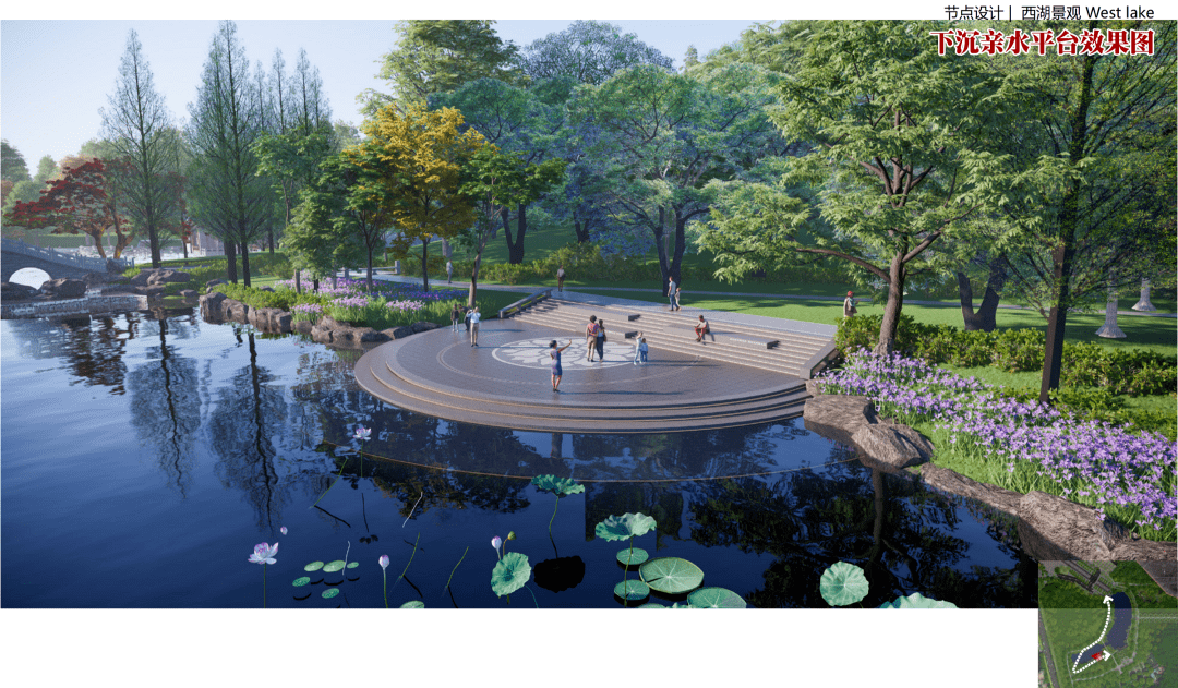 西湖边将增设亲水栈道和亲水平台,满足小朋友们观赏湖中鱼儿的好奇心.