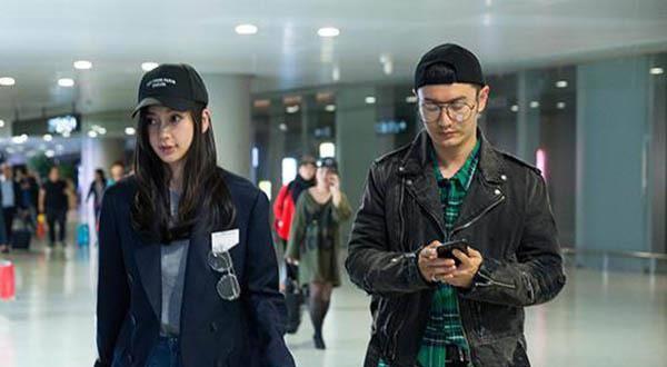 angelababy黄晓明的时尚感差几条街这组机场照告诉你答案!