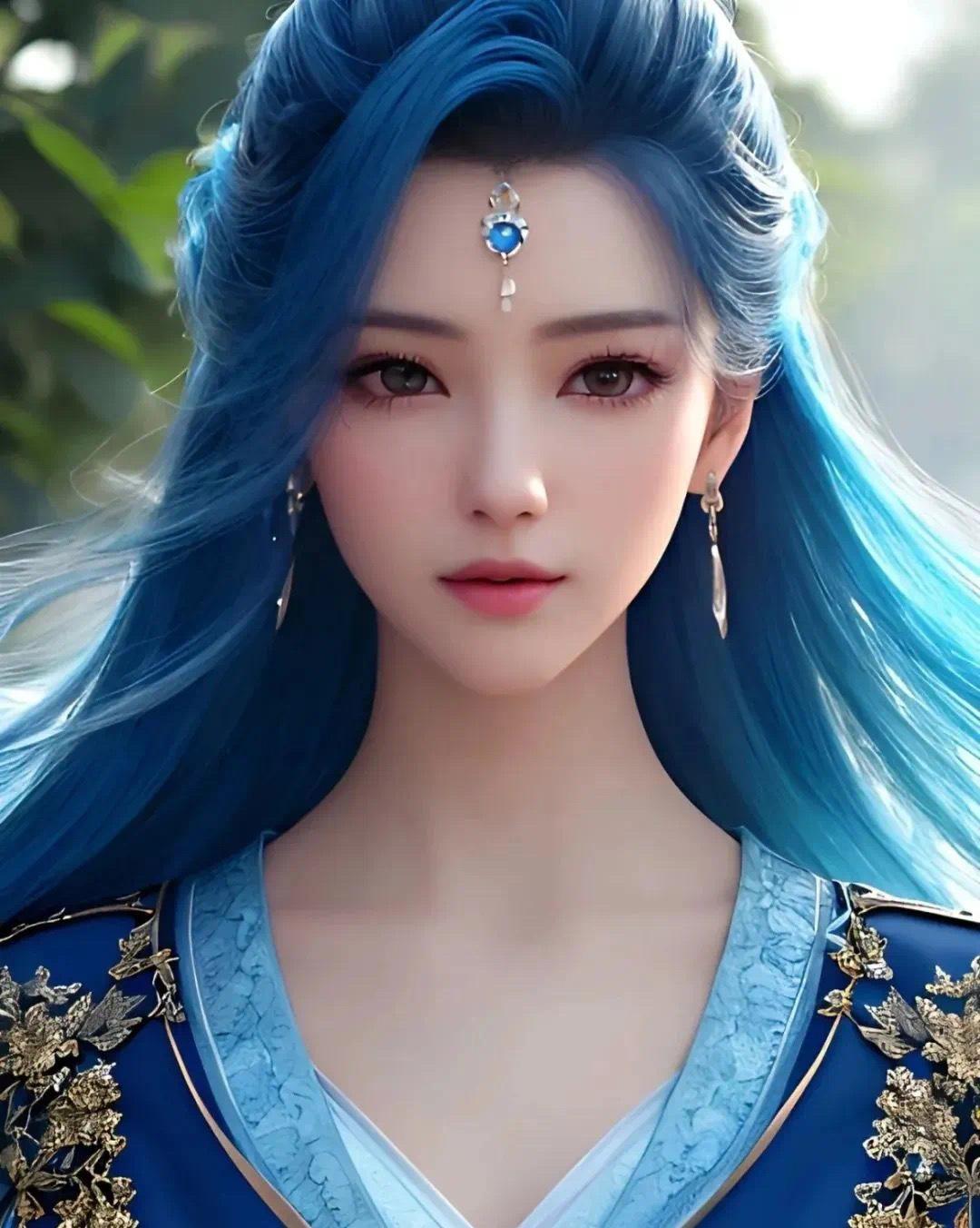 斗罗大陆cos:蓝银皇阿银美如画,修长美腿,蓝银白袜时尚搭配!