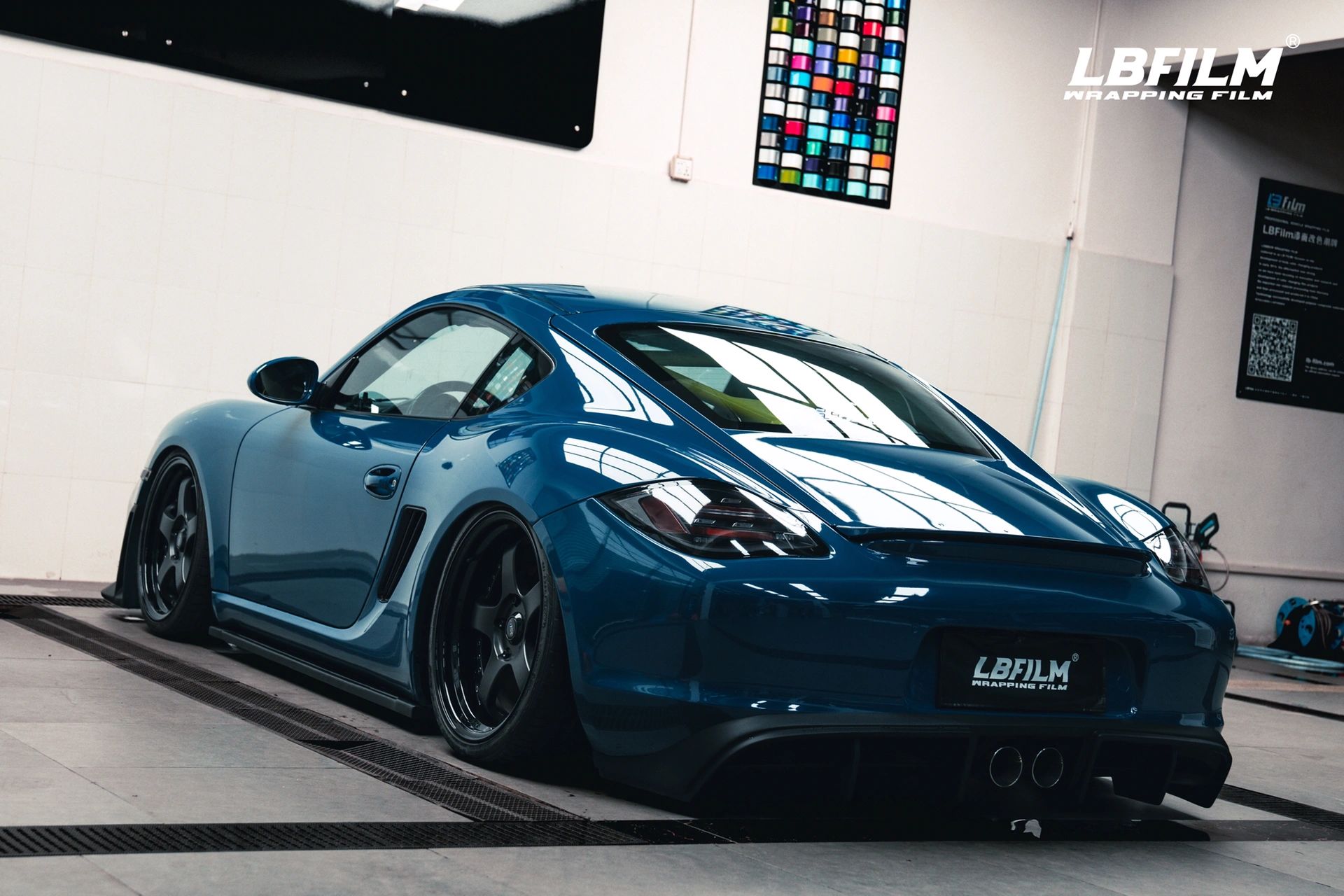 保时捷lb改色膜深邃蓝,深沉而又高级的蓝色调_颜色_低调_张扬