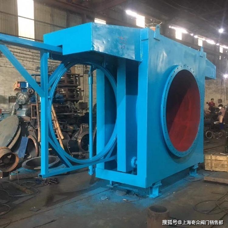 奇众阀门 kf741x敞开式盲板阀 电动封闭式插板阀_密封_机构_结构