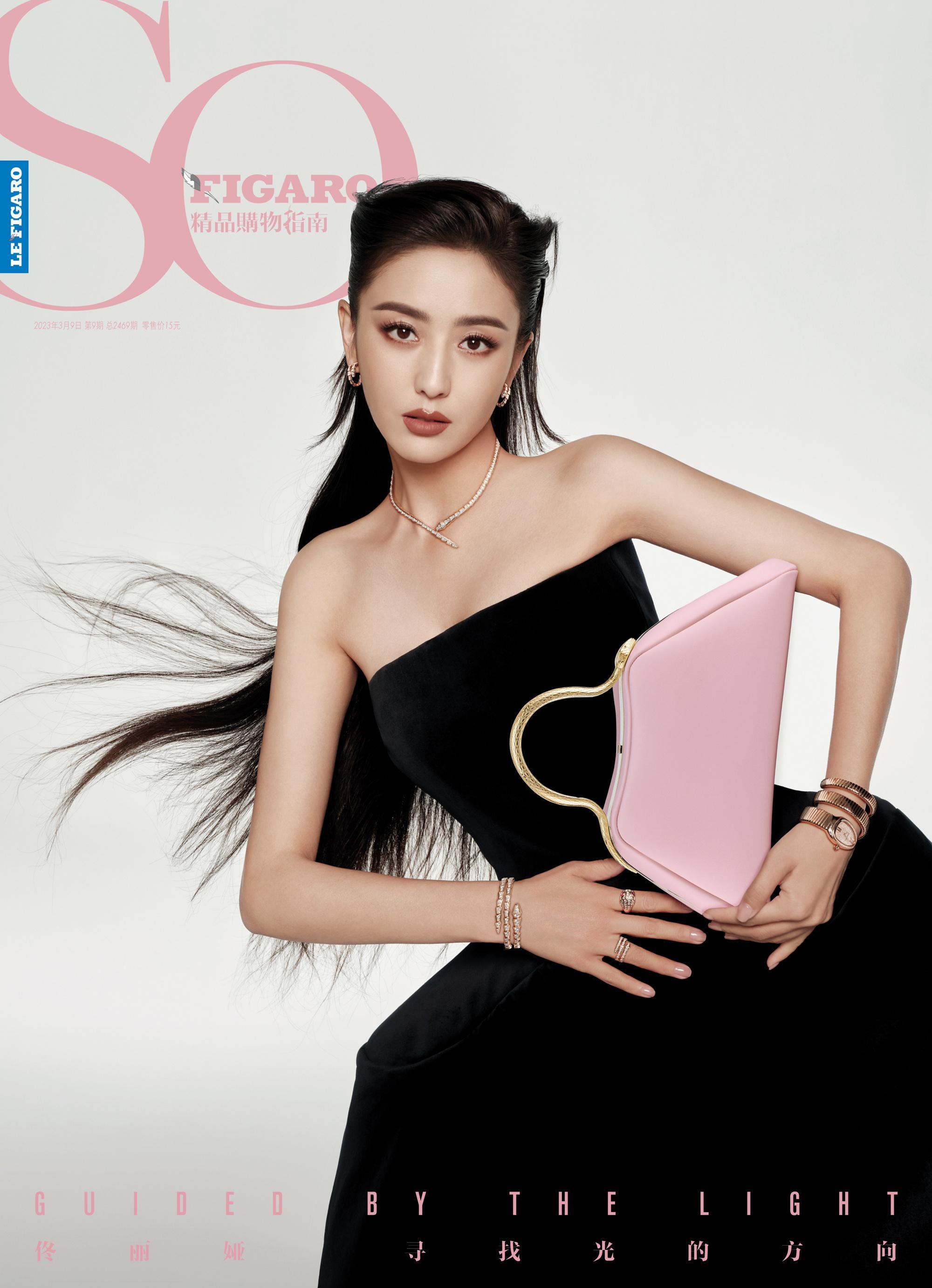 佟丽娅sofigaro封面,皮质抹身材秀时尚身材,撞衫舒淇时尚各异_黑色