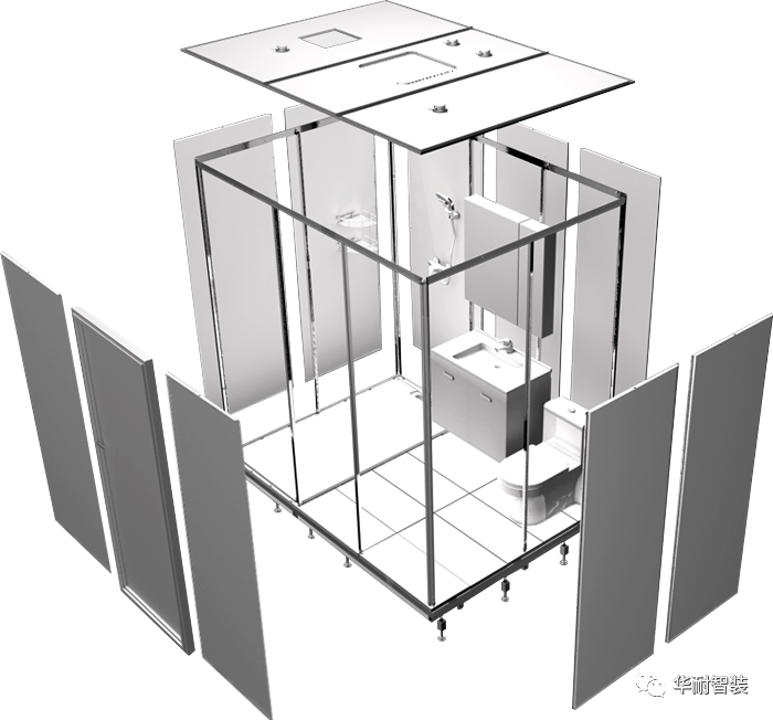 华耐智装住宅型整体卫浴|隔音保温防渗漏,提高住户居住体验_产品_瓷砖