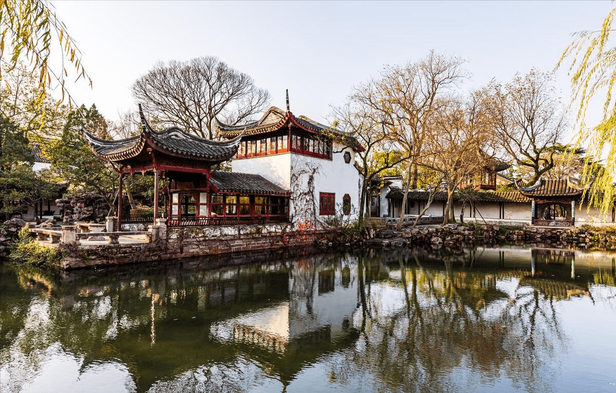 探秘拙政园:江南园林之美与文化之韵_建筑_水面_鸳鸯