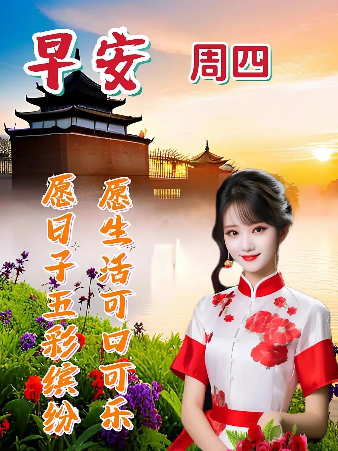 原创            8月24日周四早上好，唯美祝福语图片带字