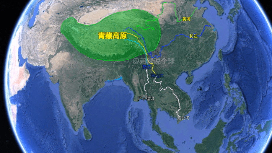 发源于青海省玉树州境内的澜沧江,离开我国后,更名为湄公河,它在穿过