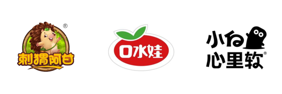 榜单排名前三的品牌分别为刺猬阿甘,口水娃,小白心里软.