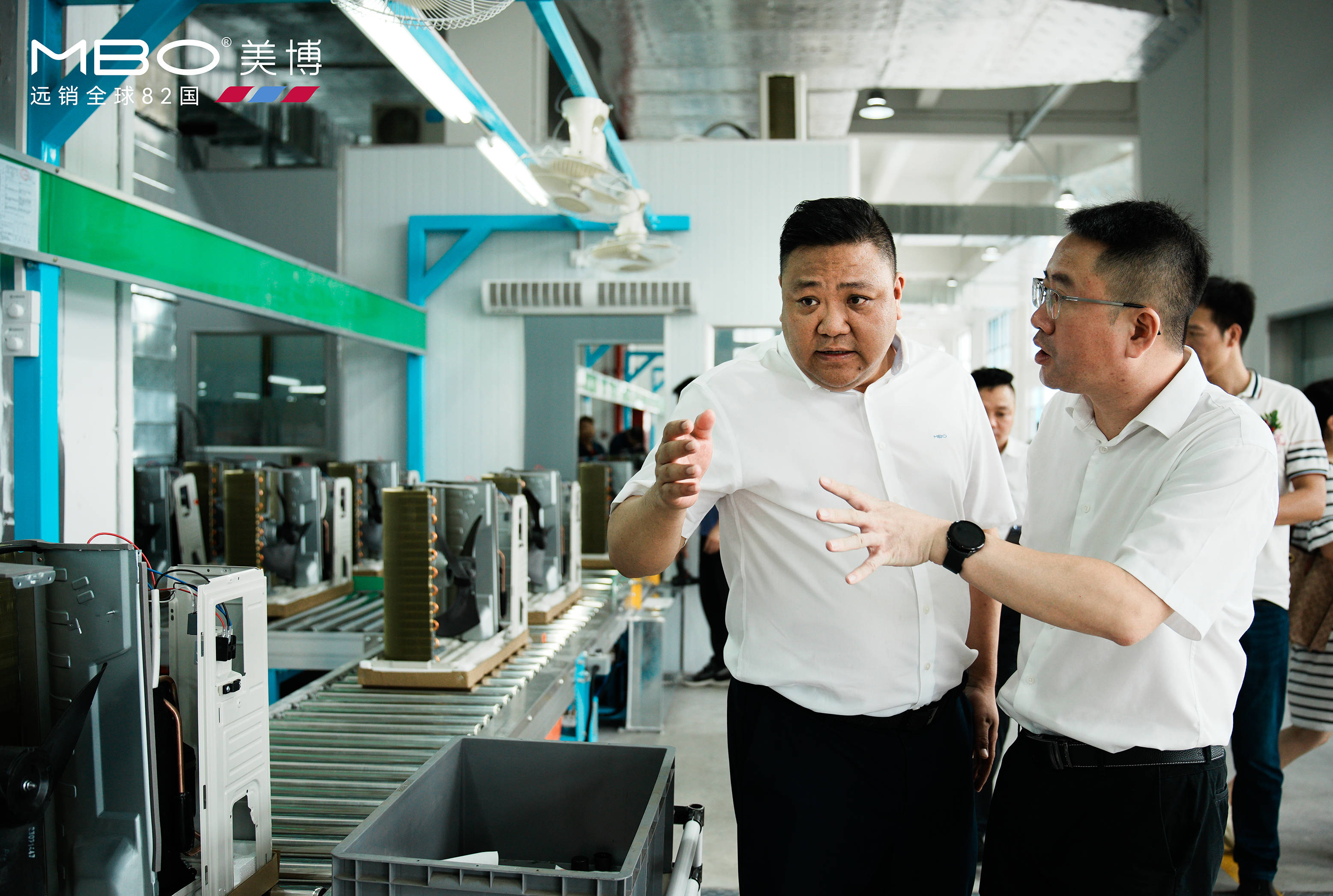 美博集团顺德均安全球智造产业园车间一角美博集团董事长余方文表示
