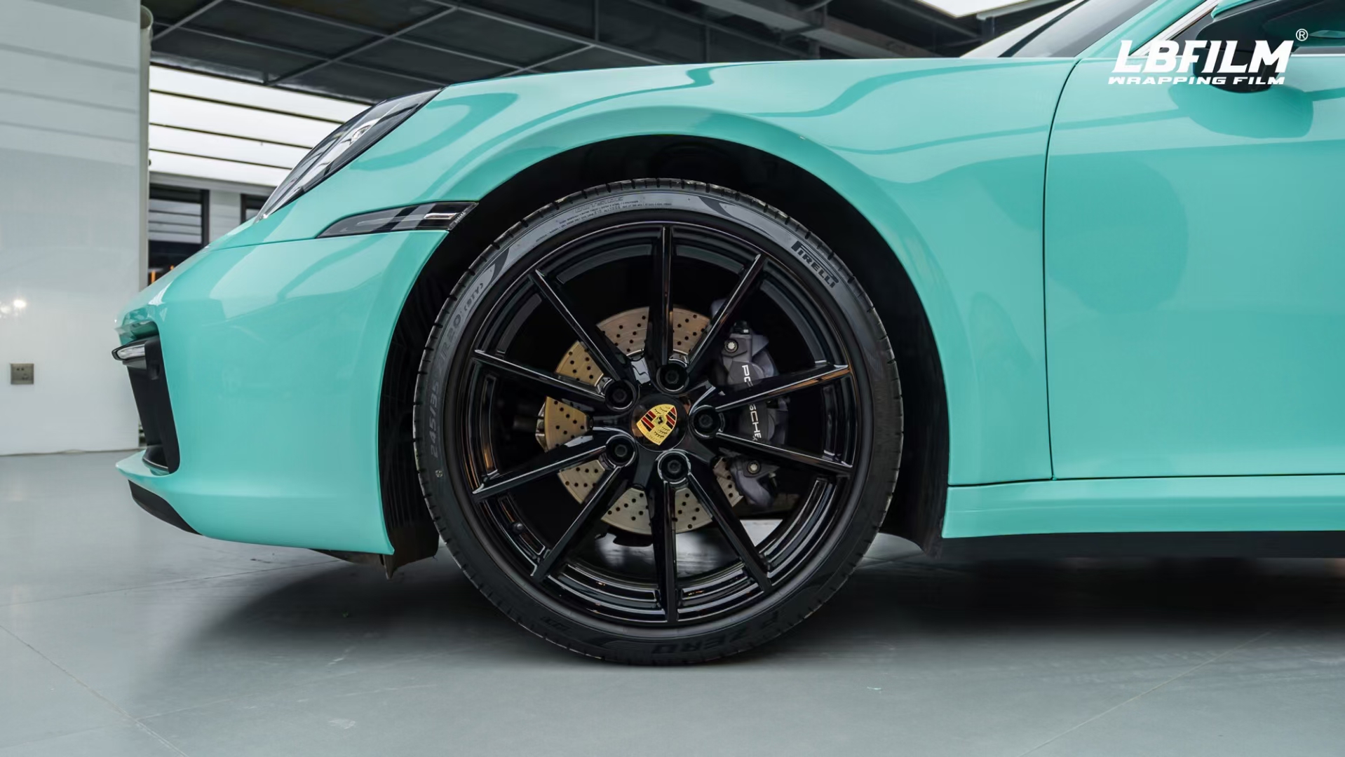 保时捷911-lb改色膜高亮蒂芙尼,美好又幸福的蓝色_搜狐汽车_搜狐网