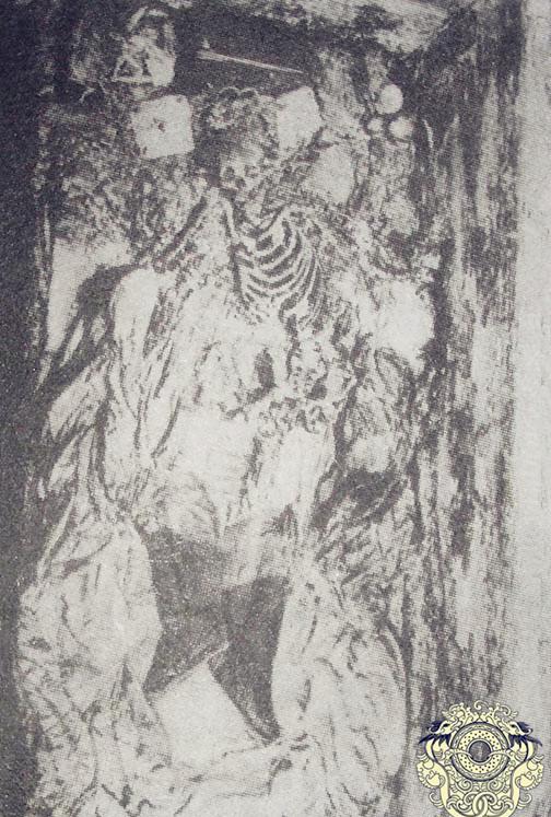 打开棺椁时万历皇帝的尸体早已腐烂了,但是骨架还依旧完整,画面中就是