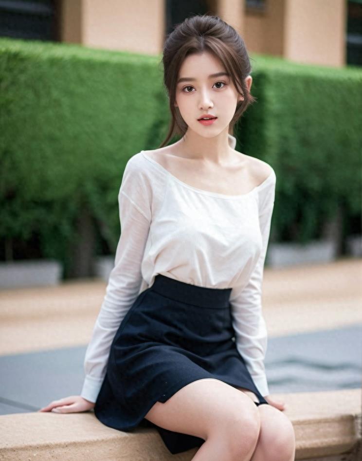 优雅美少女人像摄影壁纸,女神黑白装_衣服_黑色_亮色