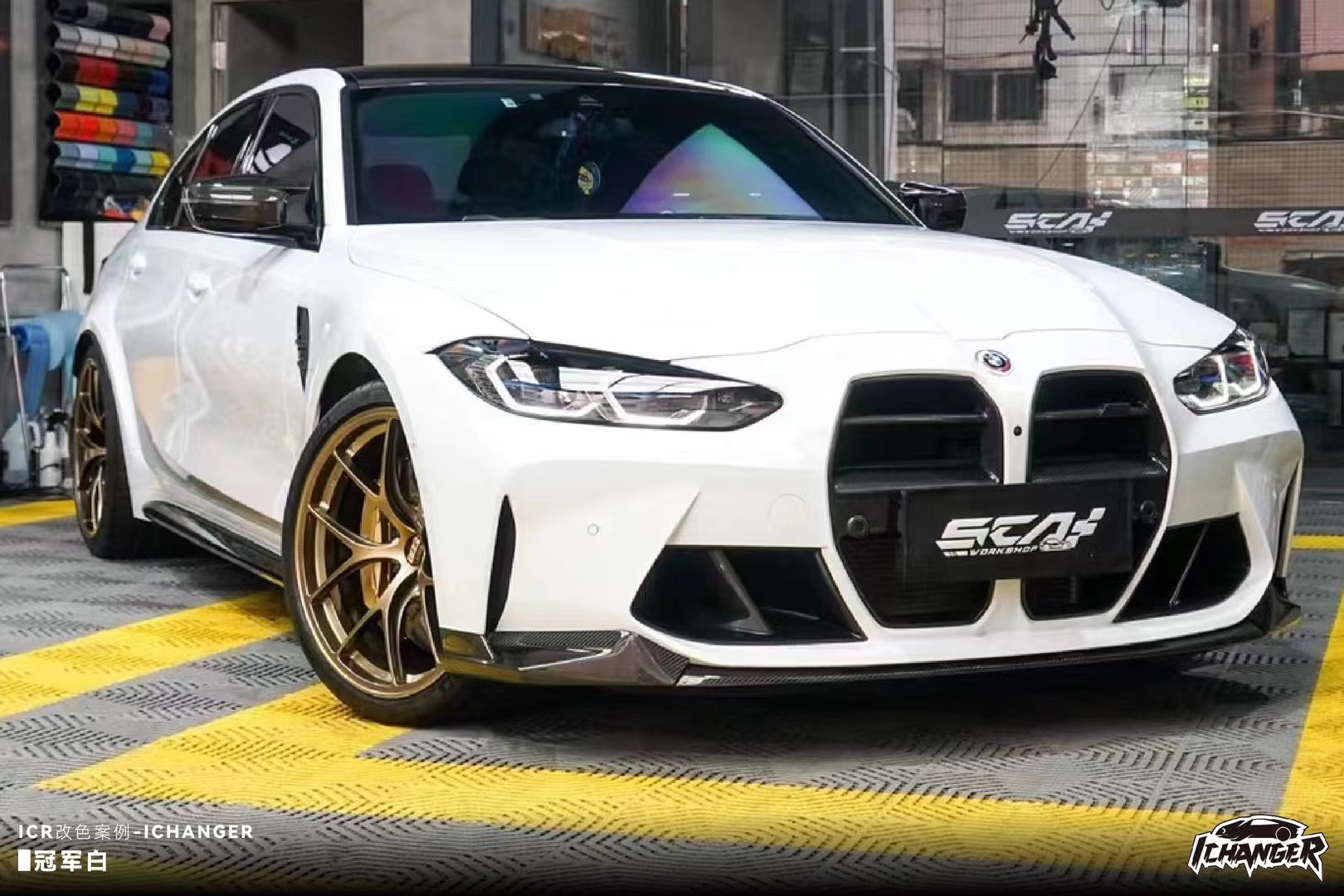 宝马m3-ichanger改色膜冠军白,经典耐看_搜狐汽车_搜狐网